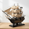 Black Pearl Pirate Ship Resin Model – Nautical Collectible - Ocean Relic Studio- Handcrafted Wooden Ship Model