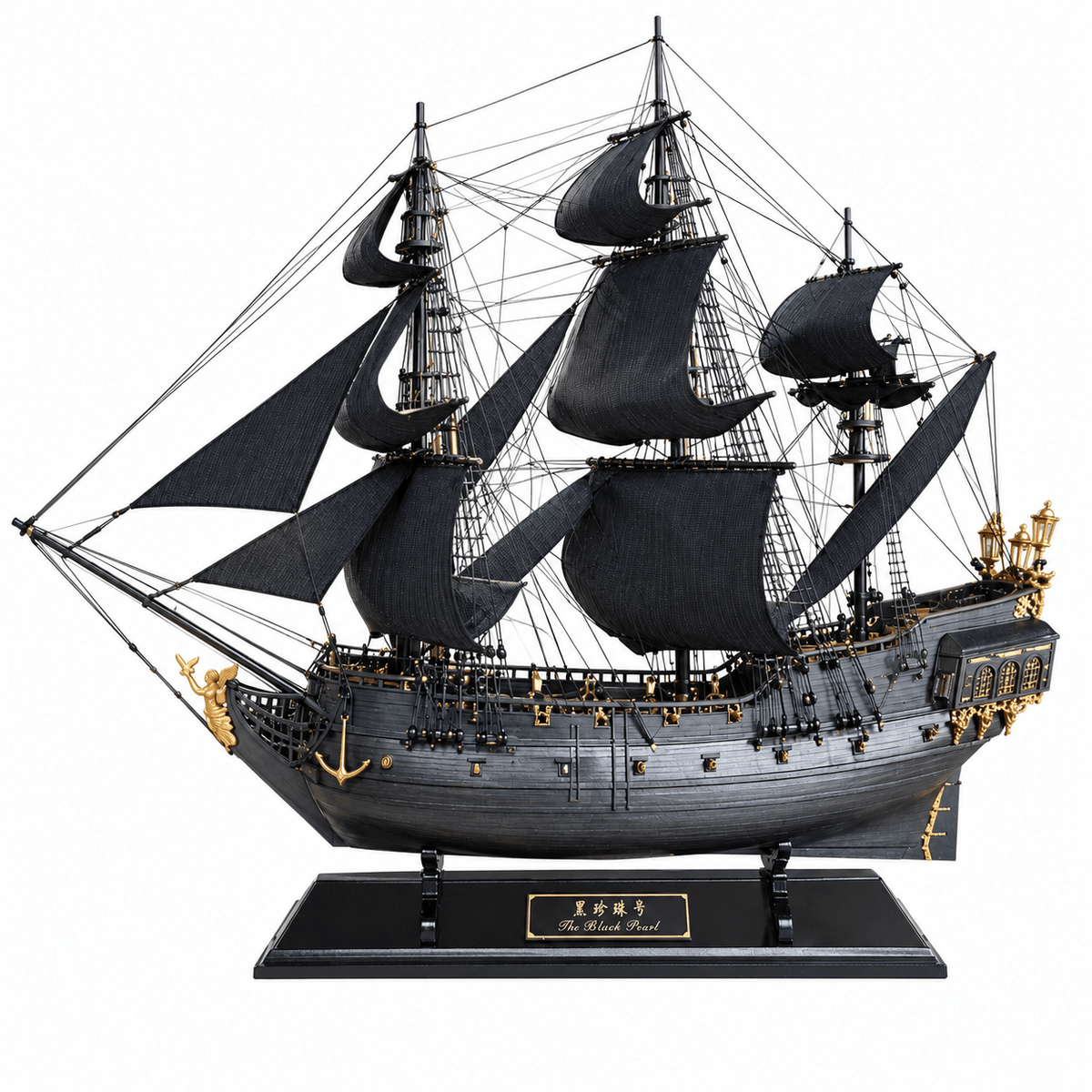 Black Pearl Wooden Ship Model – Deluxe Collection - Ocean Relic Studio