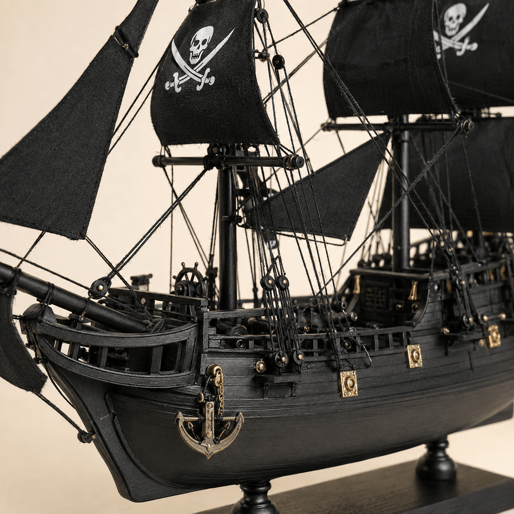Black Pearl Wooden Ship Model – Premium 50 cm - Ocean Relic Studio