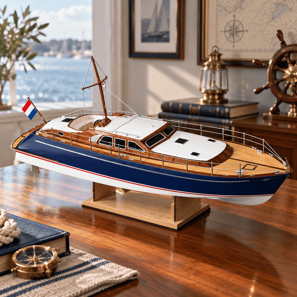Blue Knight Runabout Wooden Ship Model Kit – 1:32 Scale - Ocean Relic Studio