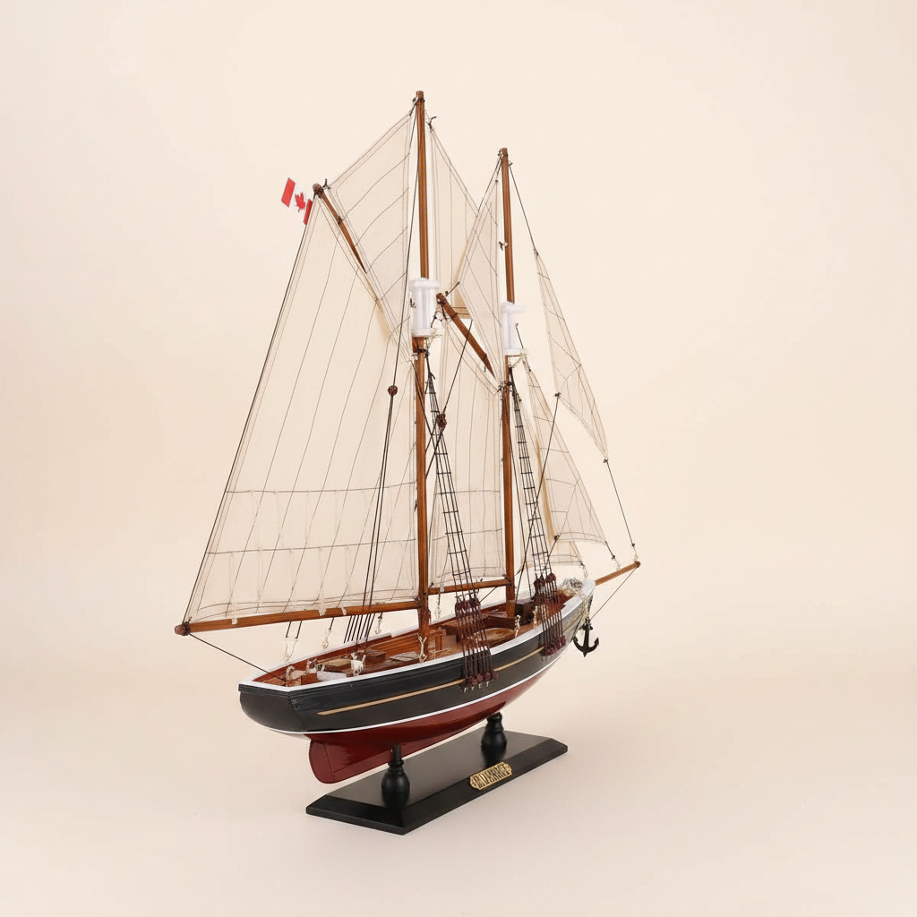 Bluenose II Wooden Ship Model – Canadian Schooner Display Model