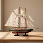 Bluenose II Wooden Ship Model – Canadian Schooner Display Model
