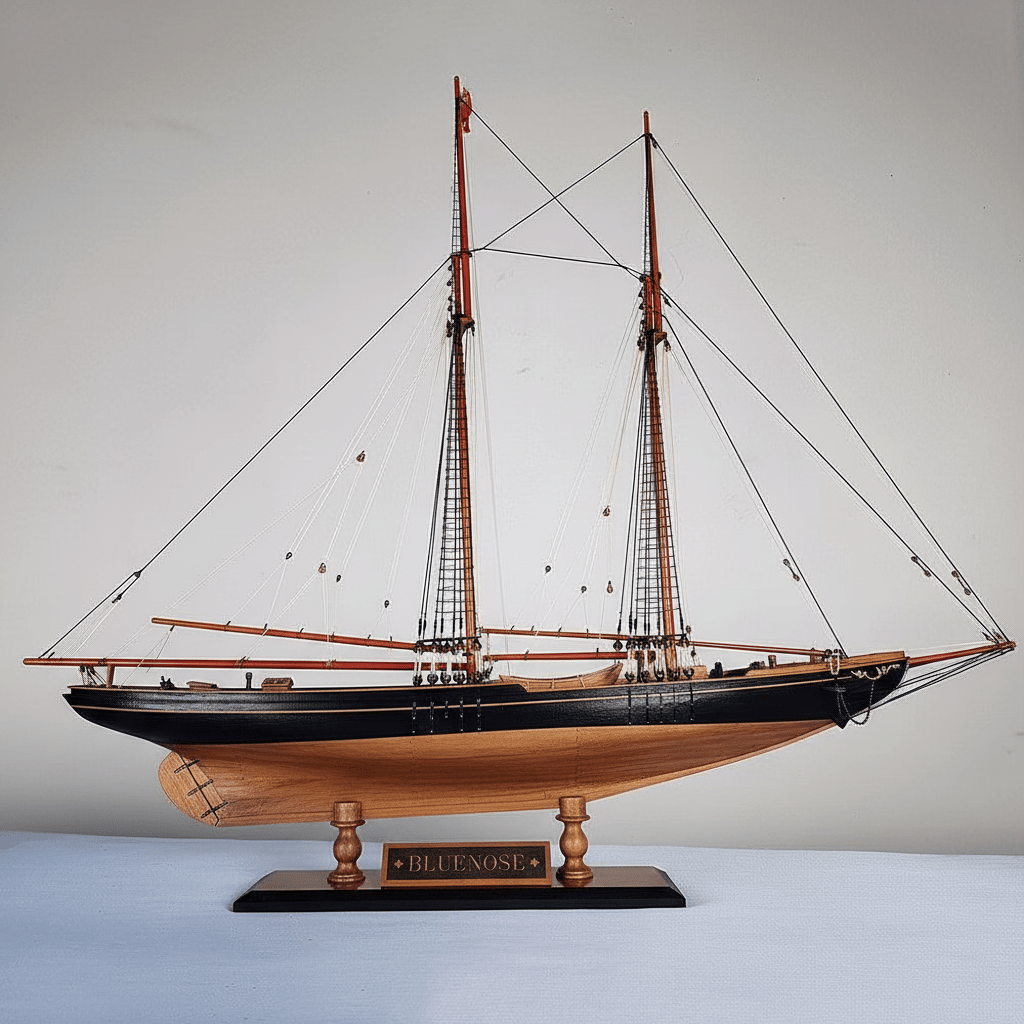 Bluenose Wooden Ship Model Kit – 1:72 Scale Canadian Schooner - Ocean Relic Studio