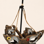 Broken Sailboat Wreck Resin Ship Model – Tall Mast with Rope Rigging Aquarium Decor - Ocean Relic Studio- Handcrafted Wooden Ship Model