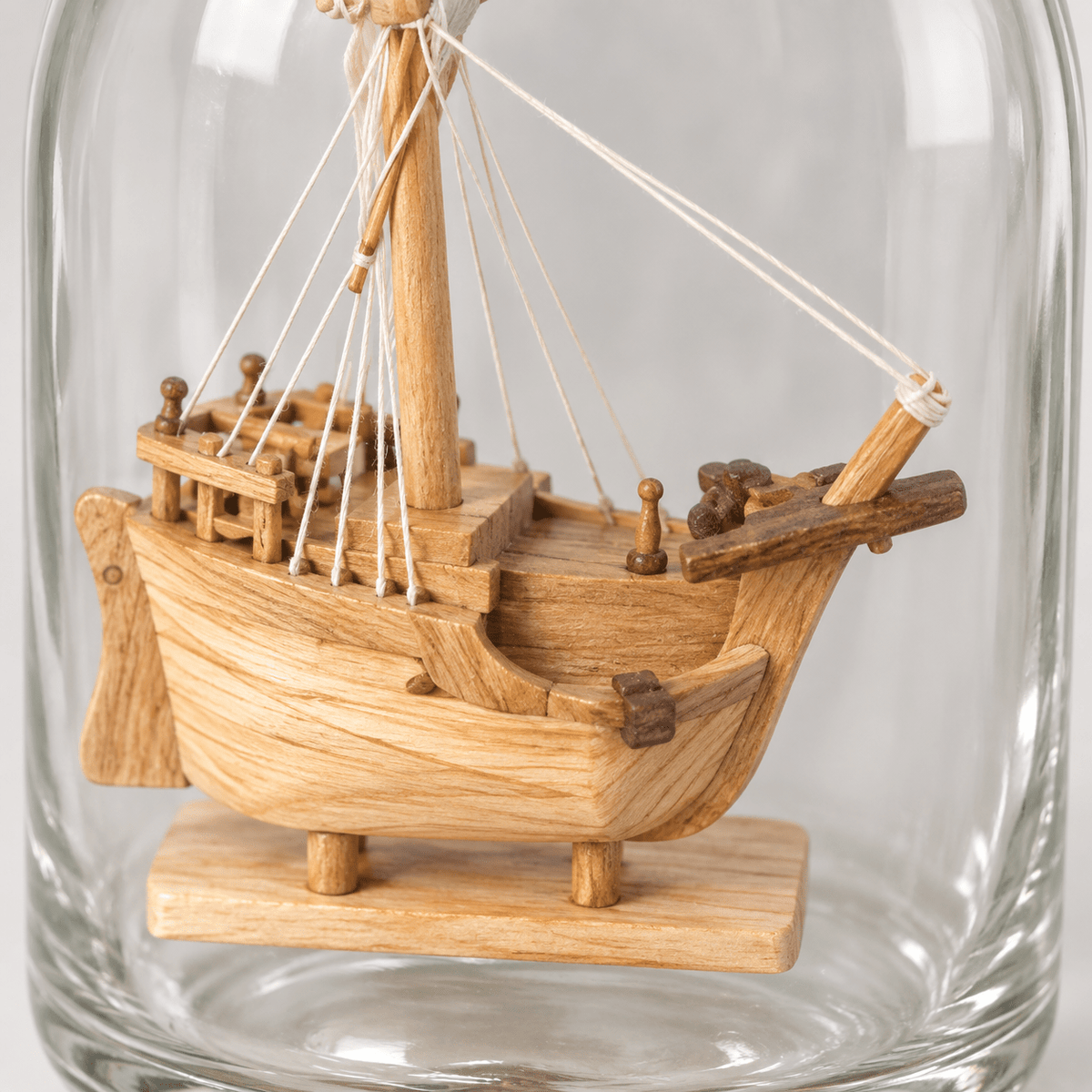 Catalonia Ship in a Bottle Wooden Model Kit – with Glass Bottle - Ocean Relic Studio