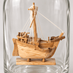 Catalonia Ship in a Bottle Wooden Model Kit – with Glass Bottle - Ocean Relic Studio