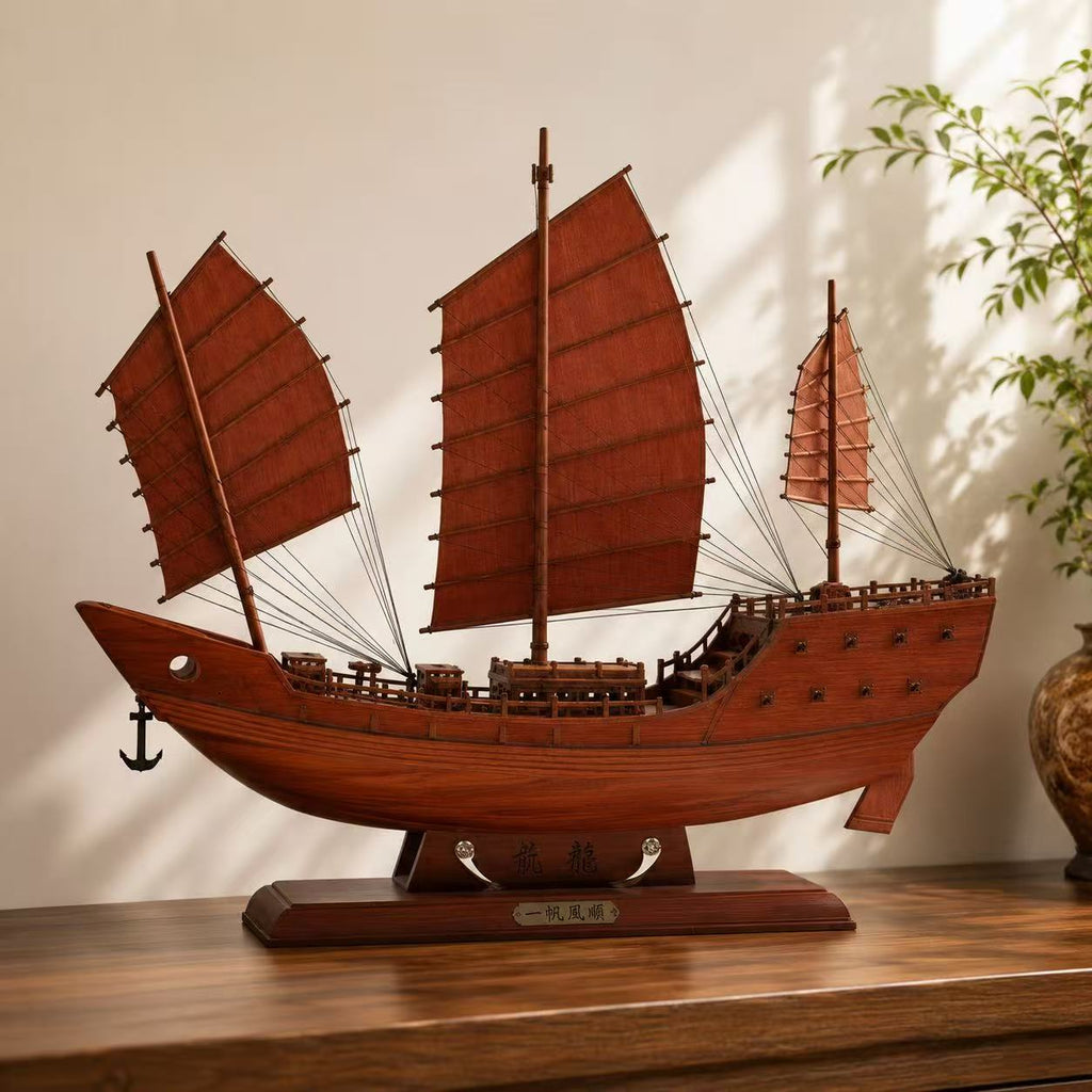 Chinese Fu Chuan Warship Model – Handcrafted Wooden Sailing Ship - Ocean Relic Studio- Handcrafted Wooden Ship Model