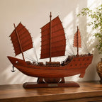 Chinese Fu Chuan Warship Model – Handcrafted Wooden Sailing Ship - Ocean Relic Studio- Handcrafted Wooden Ship Model