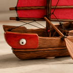 Chinese Junk Wooden Ship Model – Classic 25 cm - Ocean Relic Studio- Handcrafted Wooden Ship Model