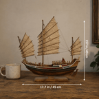 中国外洋ジャンク船模型 — 手作りの木製帆船 - Ocean Relic Studio
