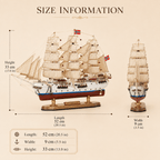 Christian Radich Wooden Ship Model – Premium 52 cm - Ocean Relic Studio