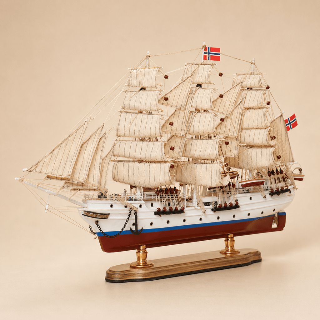Christian Radich Wooden Ship Model – Premium 52 cm - Ocean Relic Studio