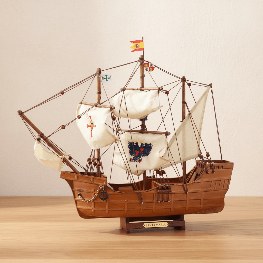 Columbus Three-Ship Collection – Niña, Pinta & Santa María - Ocean Relic Studio- Handcrafted Wooden Ship Model