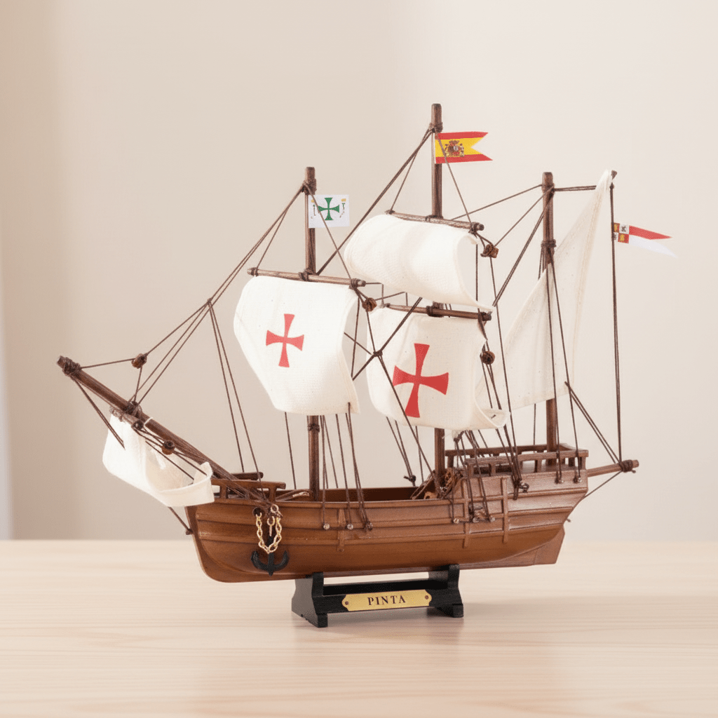 Columbus Three-Ship Collection – Niña, Pinta & Santa María - Ocean Relic Studio- Handcrafted Wooden Ship Model