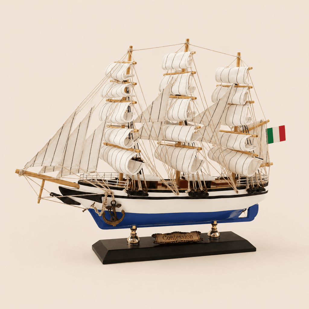 Confection Wooden Ship Model – Classic 33 cm - Ocean Relic Studio- Handcrafted Wooden Ship Model