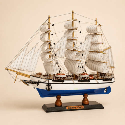 Confection Wooden Ship Model – Premium 52 cm - Ocean Relic Studio- Handcrafted Wooden Ship Model