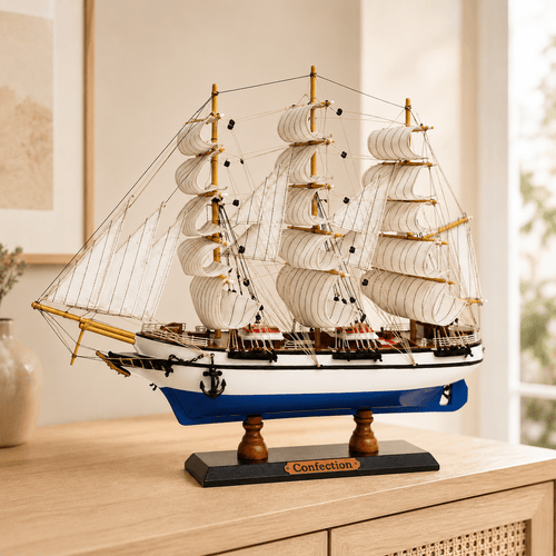 Confection Wooden Ship Model – Premium 52 cm - Ocean Relic Studio- Handcrafted Wooden Ship Model
