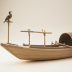 Cormorant Fishing Boat Model – Chinese Wooden River Junk - Ocean Relic Studio- Handcrafted Wooden Ship Model