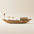 Cormorant Fishing Boat Model – Chinese Wooden River Junk - Ocean Relic Studio- Handcrafted Wooden Ship Model