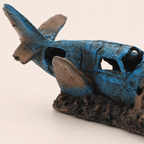 Crashed Warplane Resin Ship Model – Sunken WWII Aircraft Wreck - Ocean Relic Studio- Handcrafted Wooden Ship Model