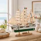 Cuaühtémoc Wooden Ship Model – Premium 52 cm - Ocean Relic Studio- Handcrafted Wooden Ship Model
