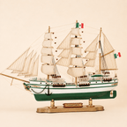 Cuaühtémoc Wooden Ship Model – Premium 52 cm - Ocean Relic Studio- Handcrafted Wooden Ship Model