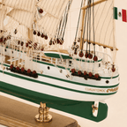 Cuaühtémoc Wooden Ship Model – Premium 52 cm - Ocean Relic Studio- Handcrafted Wooden Ship Model