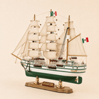 Cuaühtémoc Wooden Ship Model – Premium 52 cm - Ocean Relic Studio- Handcrafted Wooden Ship Model