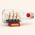 Cutty Sark Ship in a Bottle – British Clipper Ship Nautical Decor - Ocean Relic Studio- Handcrafted Wooden Ship Model