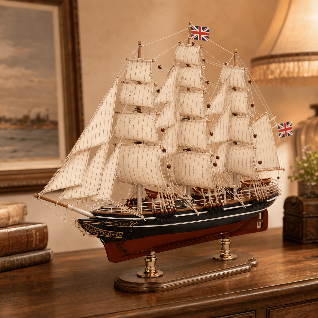Cutty Sark Wooden Ship Model – Premium 52 cm - Ocean Relic Studio
