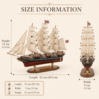 Cutty Sark Wooden Ship Model – Premium 52 cm - Ocean Relic Studio