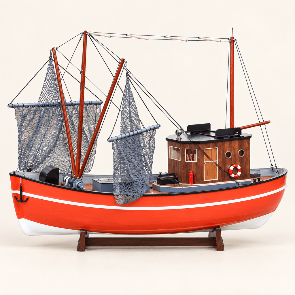 Danish Fishing Boat Wooden Ship Model Kit – RC Ready - Ocean Relic Studio