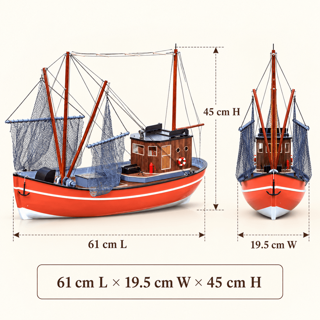 Danish Fishing Boat Wooden Ship Model Kit – RC Ready - Ocean Relic Studio