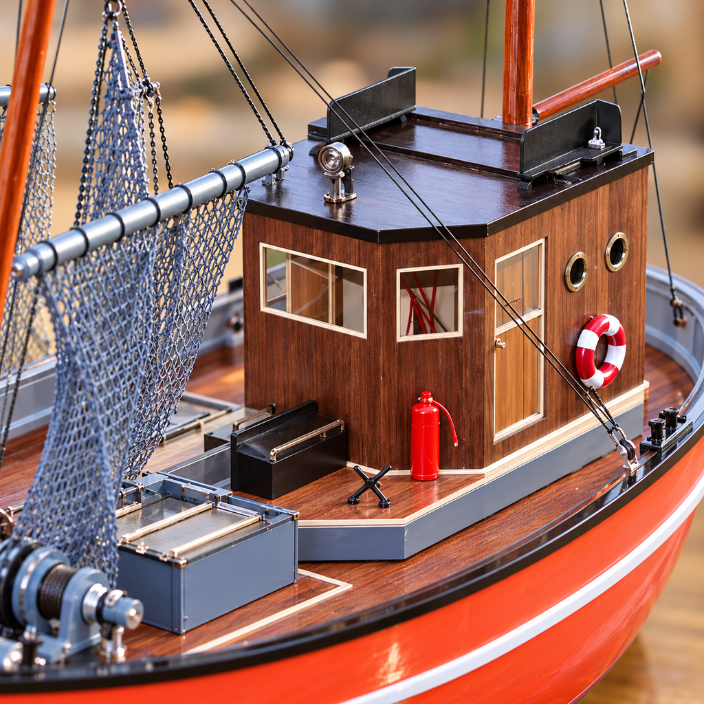 Danish Fishing Boat Wooden Ship Model Kit – RC Ready - Ocean Relic Studio