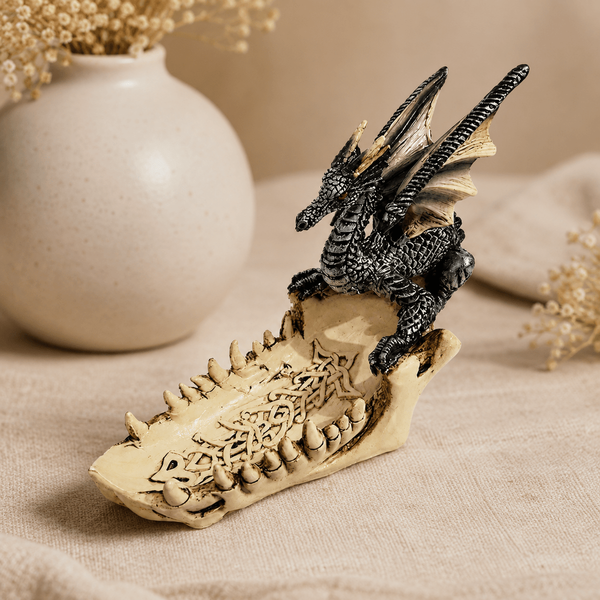 Dragon Relic Ship Model – Gothic Dragon Resin Sculpture - Ocean Relic Studio