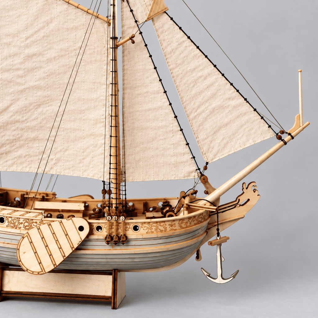Dutch Royal Yacht Wooden Ship Model Kit – Classic 30 cm - Ocean Relic Studio