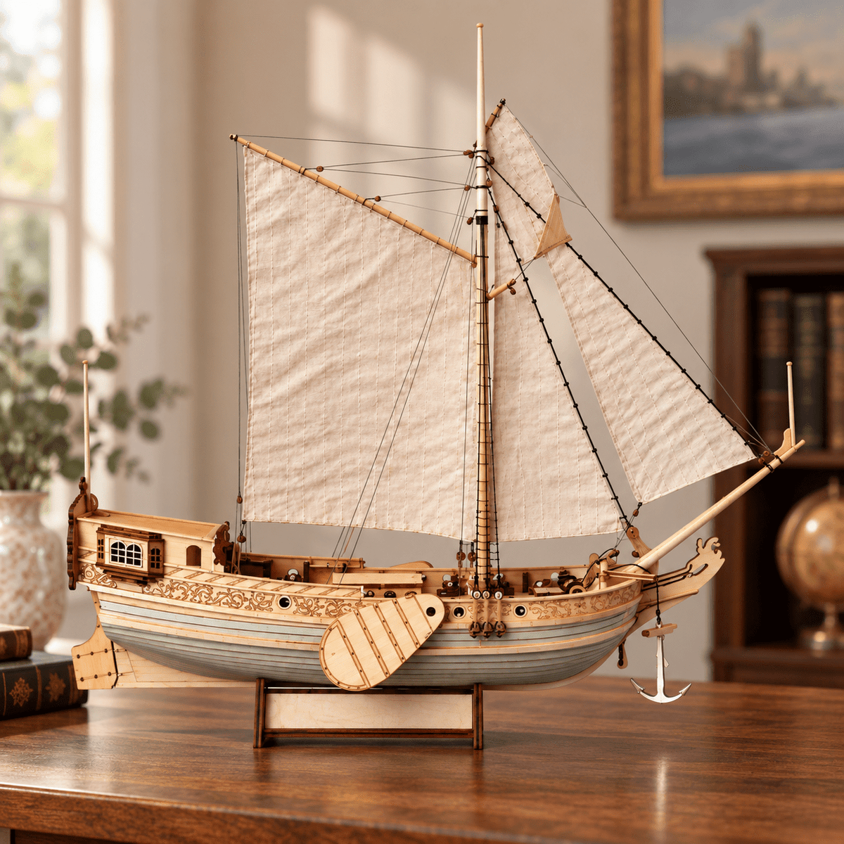 Dutch Royal Yacht Wooden Ship Model Kit – Classic 30 cm - Ocean Relic Studio