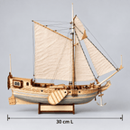 Dutch Royal Yacht Wooden Ship Model Kit – Classic 30 cm - Ocean Relic Studio