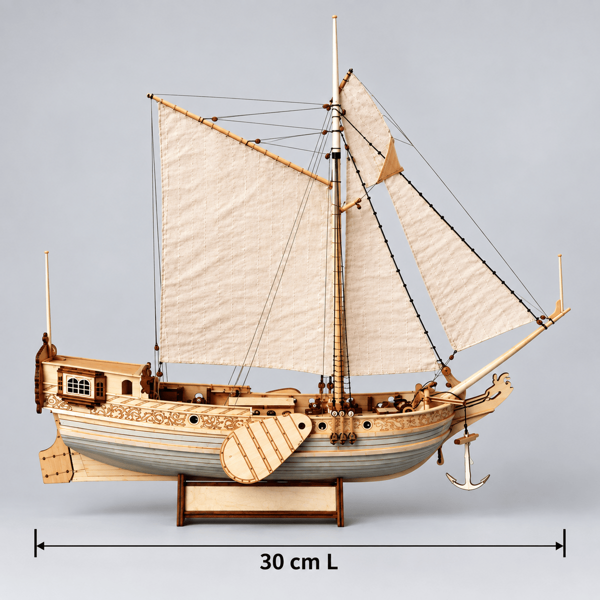 Dutch Royal Yacht Wooden Ship Model Kit – Classic 30 cm - Ocean Relic Studio