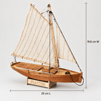 Flattle Wooden Ship Model Kit – Classic 20 cm - Ocean Relic Studio