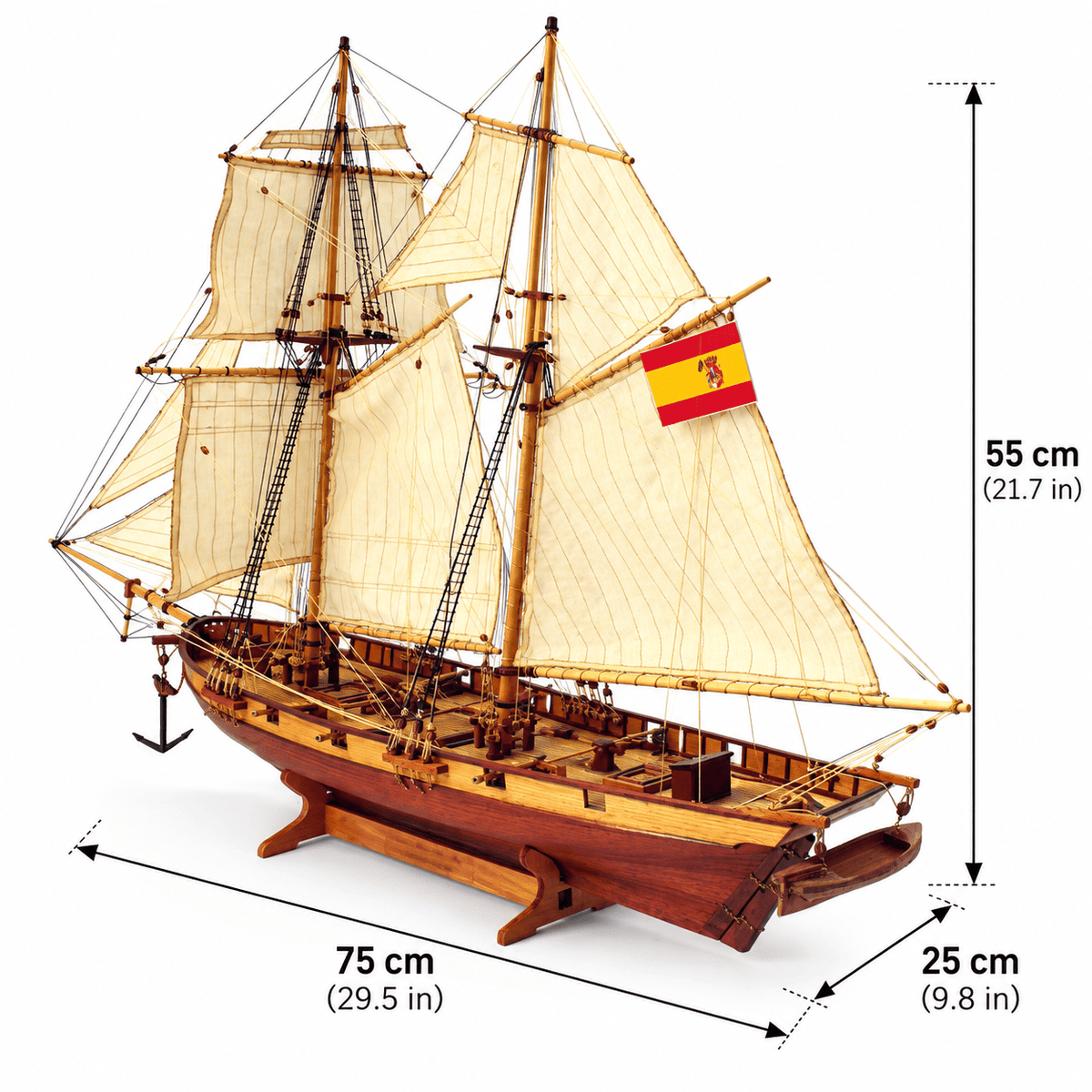 Halcon Wooden Ship Model Kit – 1:48 Scale - Ocean Relic Studio