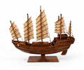 Handcrafted Chinese Wooden Ship Model – Traditional Sailing Junk Decor - Ocean Relic Studio