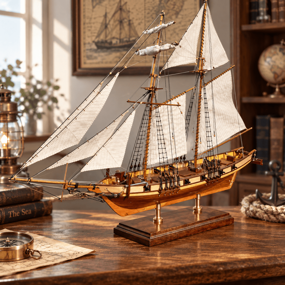 Harvey 1847 Wooden Ship Model Kit – Premium 47 cm - Ocean Relic Studio