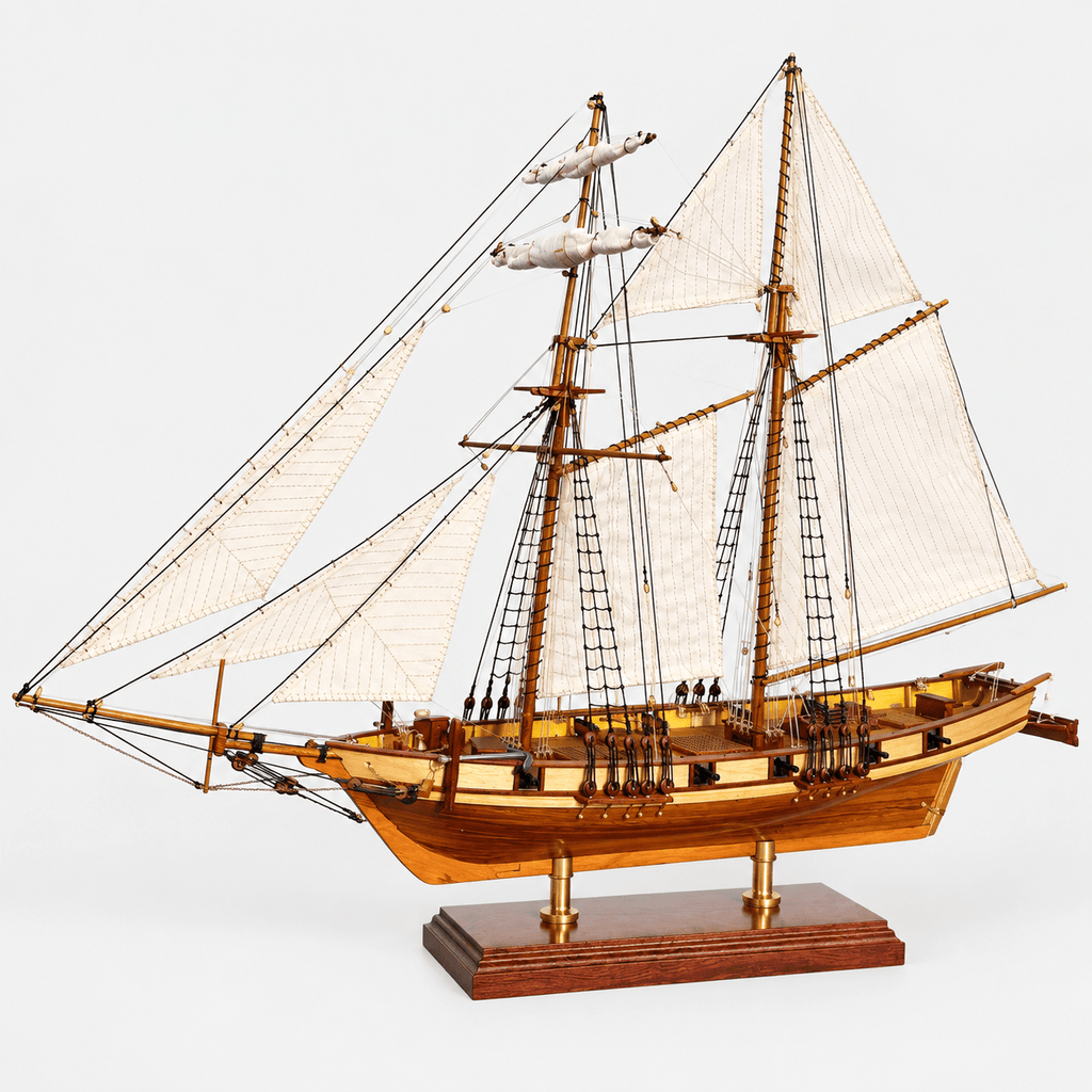 Harvey 1847 Wooden Ship Model Kit – Premium 47 cm - Ocean Relic Studio