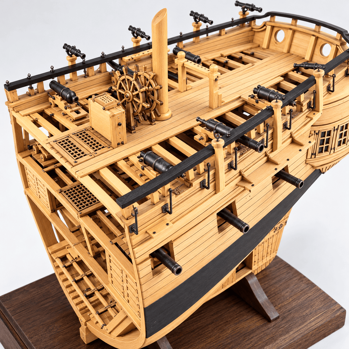 HMS Enterprize Wooden Ship Model Kit – 1:160 Stern Section - Ocean Relic Studio