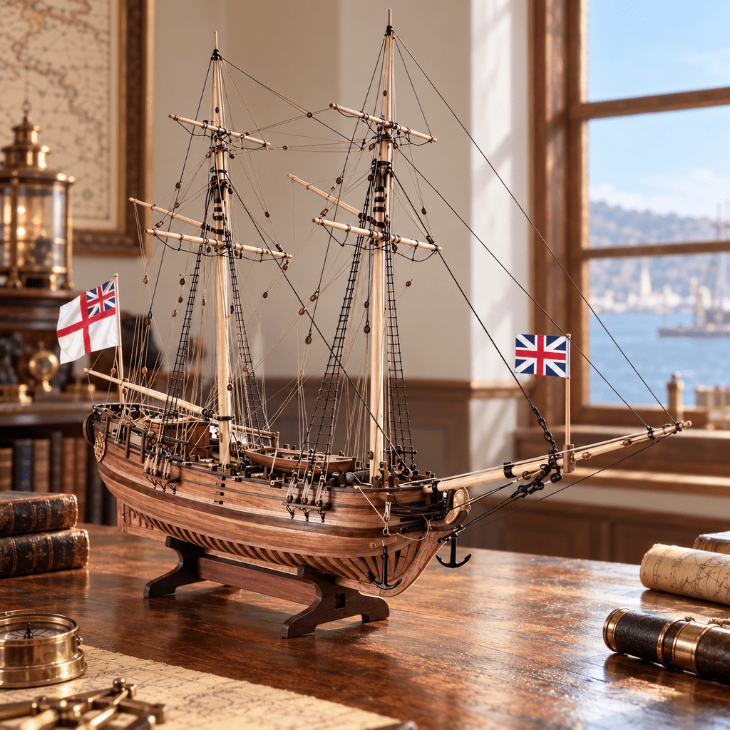 HMS Halifax Wooden Ship Model Kit – 1:50 Scale - Ocean Relic Studio