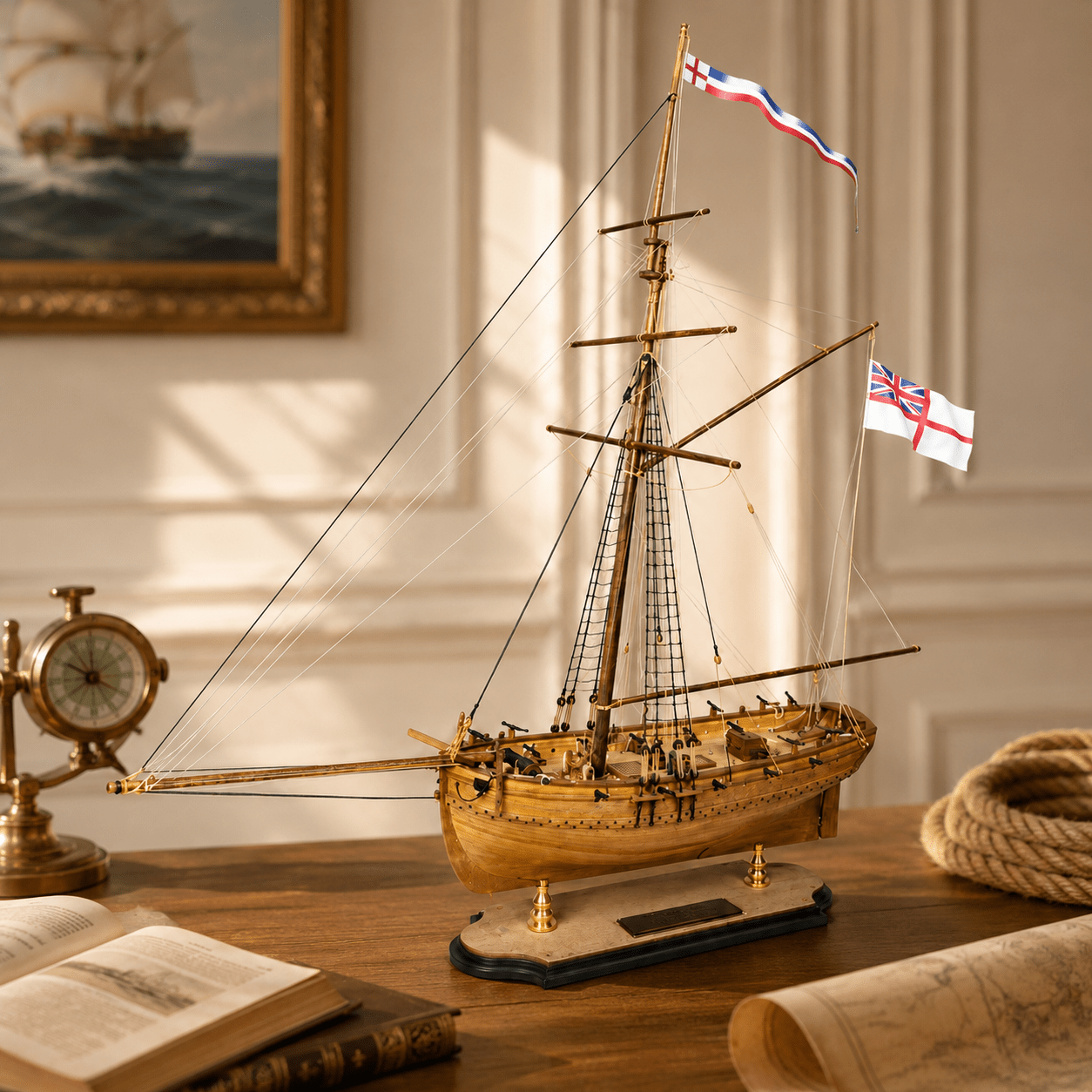 HMS Tula 1830 Royal Navy Cutter Wooden Ship Model Kit – 1:64 Scale - Ocean Relic Studio- Handcrafted Wooden Ship Model