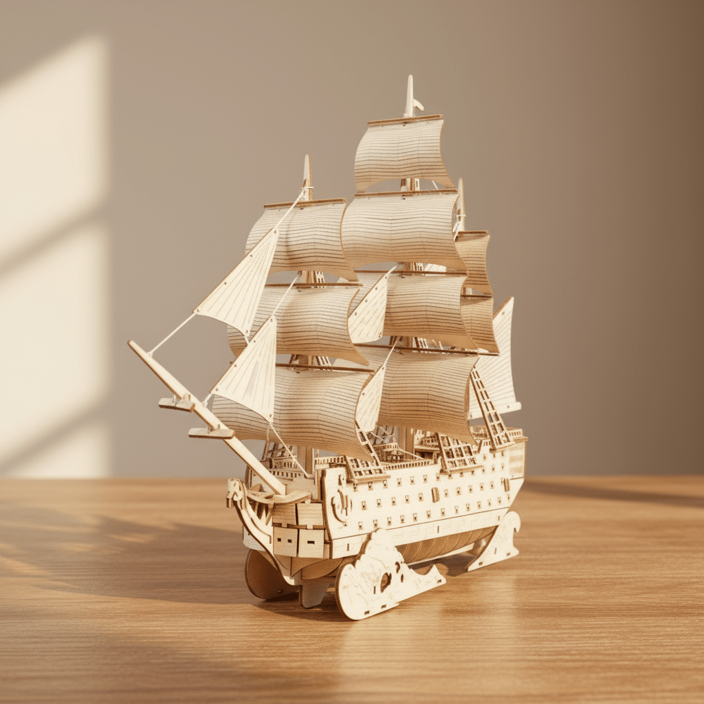 HMS Victory Wooden Ship Model Kit – 194-Piece 3D Puzzle - Ocean Relic Studio