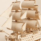 HMS Victory Wooden Ship Model Kit – 194-Piece 3D Puzzle - Ocean Relic Studio- Handcrafted Wooden Ship Model