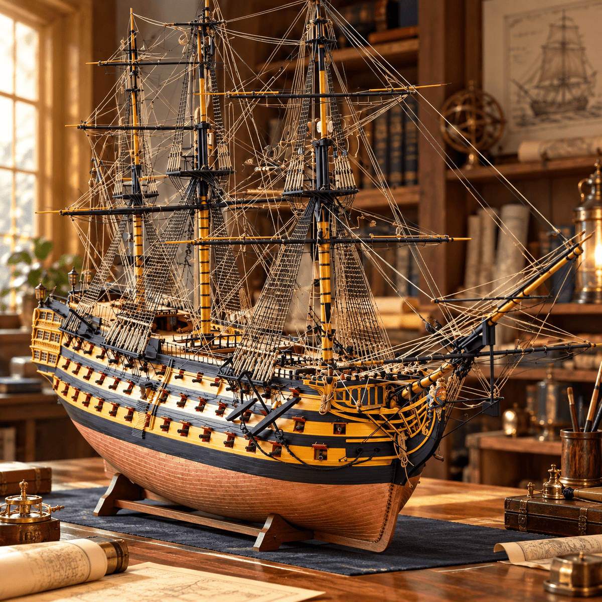 HMS Victory Wooden Ship Model Kit – 1:96 Scale 103.2 cm - Ocean Relic Studio